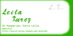 leila kurcz business card